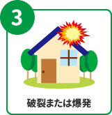 破裂または爆発